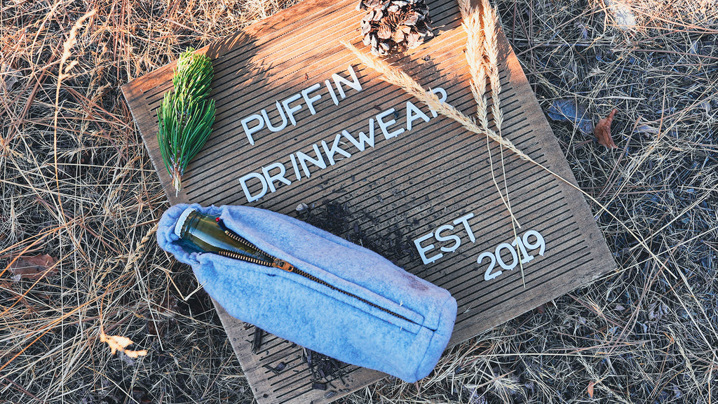 Puffin Drinkwear product displayed outdoors